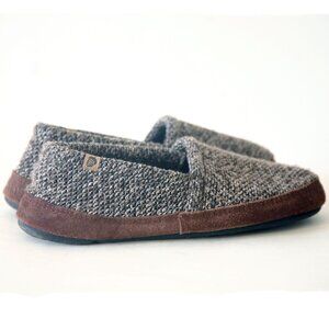 10.5 /11.5 - ACORN Men's Classic Brown Moccasin Slipper